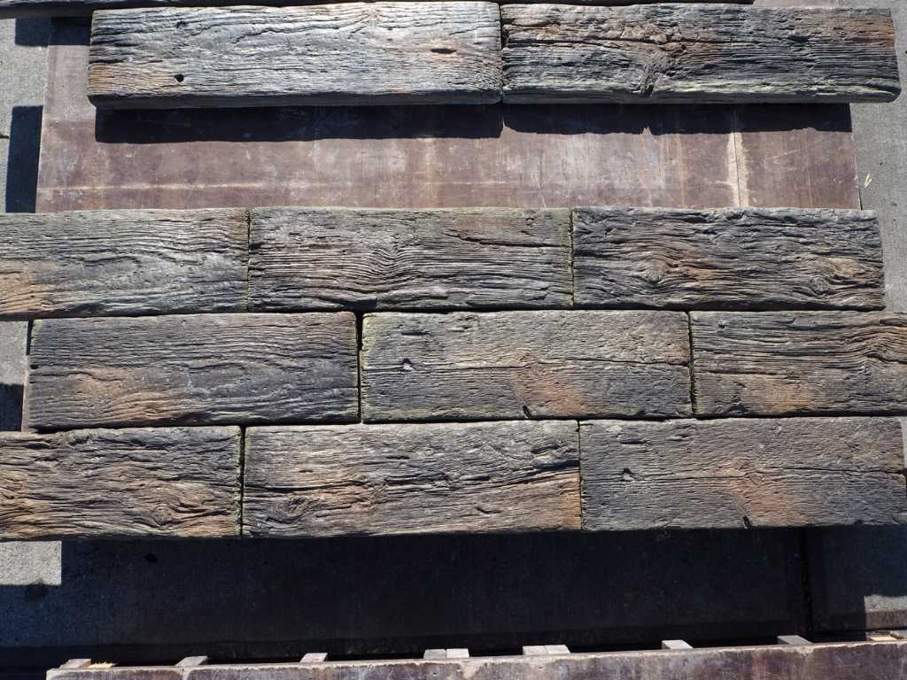 Betonnen houtlook tegels 66 st