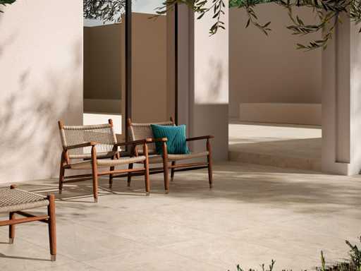 Keramische tuintegel 58,4m² Steenivoor 60x120cm gerectificeerd