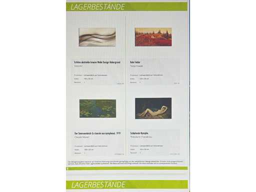 ARTLAND Stampe su tela rimanenti allungate su barella