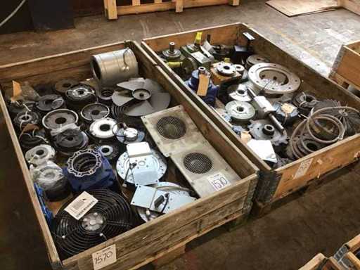 pallets diverse koppelingen, ventilatoren (2x)