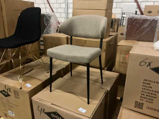 Giga Furniture Charlotta Brown Dining Chair (6x)