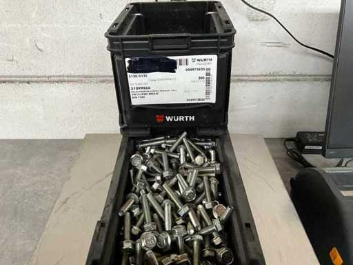 Würth 13.40 kg Draadvormende schroef zeskant met flens M8x35 in stapelbare bak