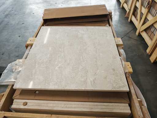 Pietra Naturale Marmo Beige lucido 60x60x1,5 cm Piastrelle 43,2 m²