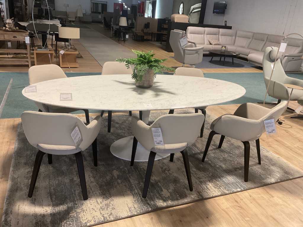 Flute Dining Table with Chairs