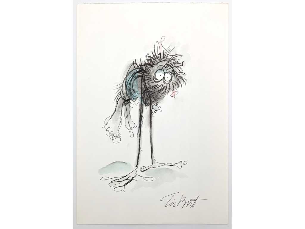 Tim Burton (1958), attributed to, ink drawing