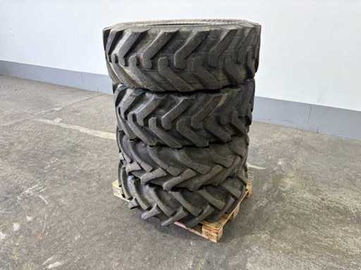 4x landbouwbanden 15,5/80-24 – gebruikt – tractor / telescooplader