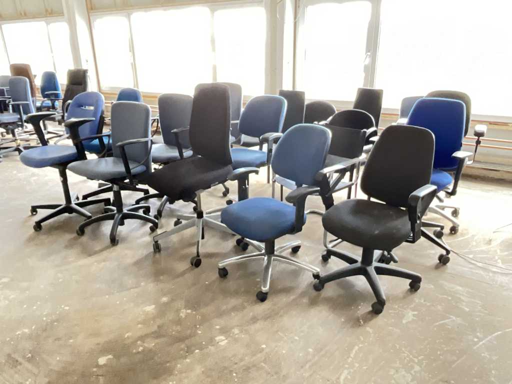 Diverses chaises de bureau (21x)