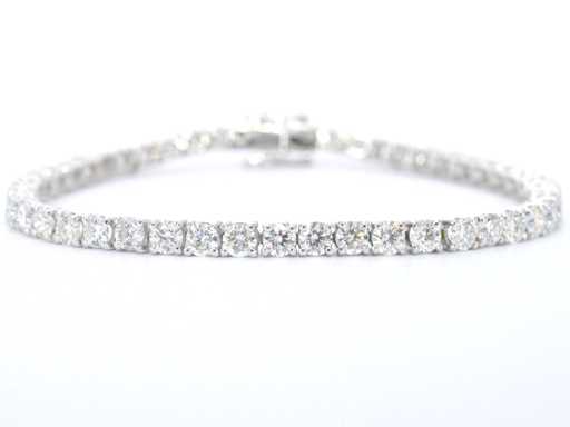 White gold tennis bracelet with brilliant cut diamonds 7.50 carat