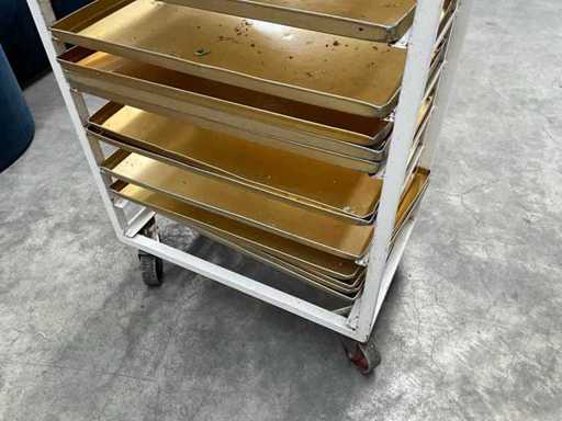 Regaalwagen met 20 bakplaten