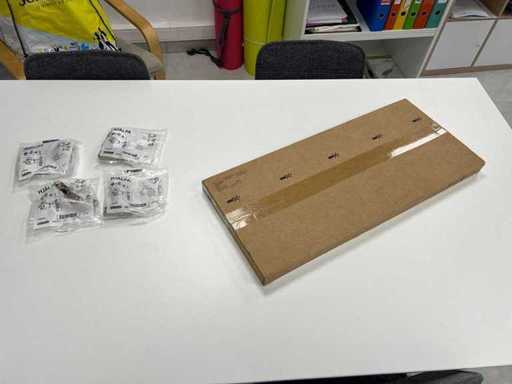 IKEA SMÅSTAD cabinet doors (set of 2) + HJÄLPA attachment + PLATSA/SMÅSTAD baskets