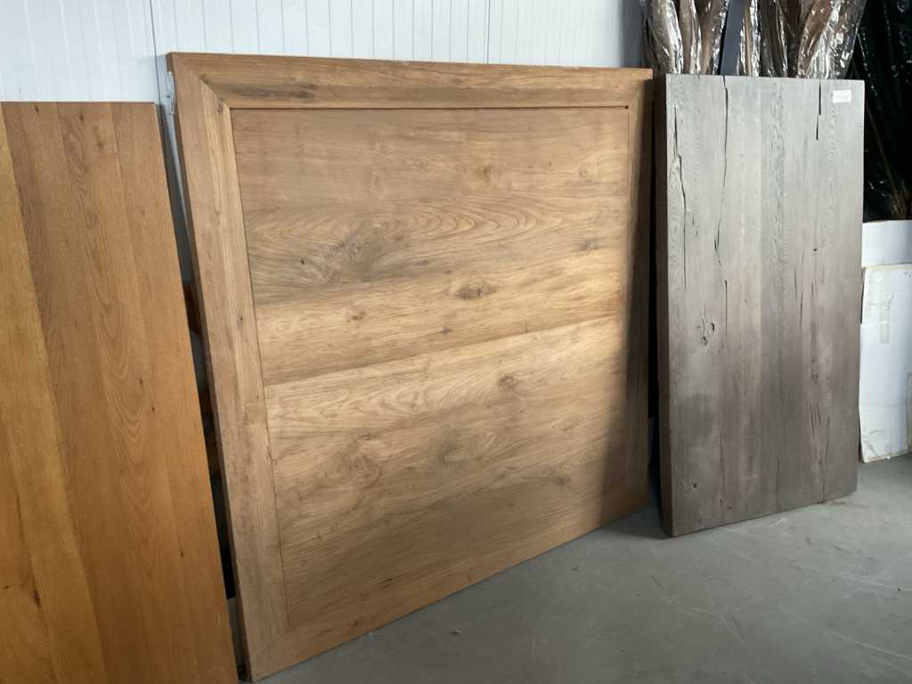 Blat de masă din lemn de tec recuperat 160x160 cm