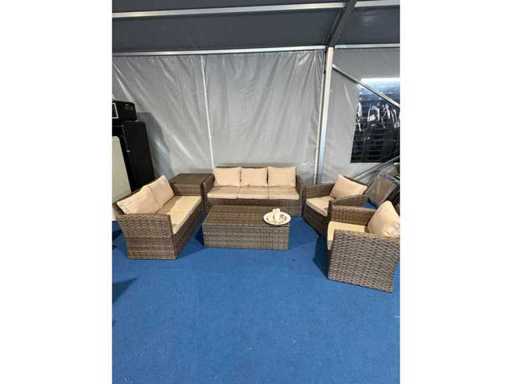 MaxxGarden Lounge set en osier 7 personnes