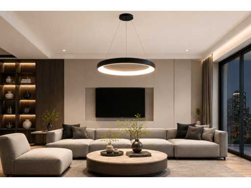 LED Ring Landt Light 30W – 4000K Neutral White - Black – IP20 – ESSENCE-30