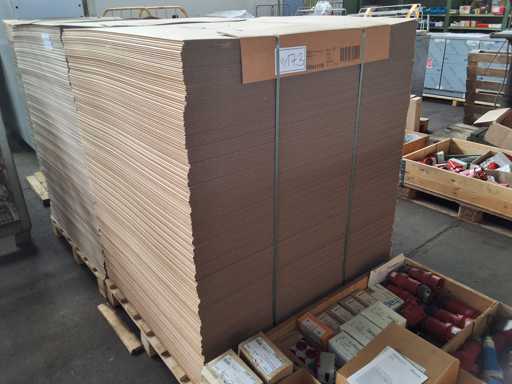   Pallet with cardboard boxes