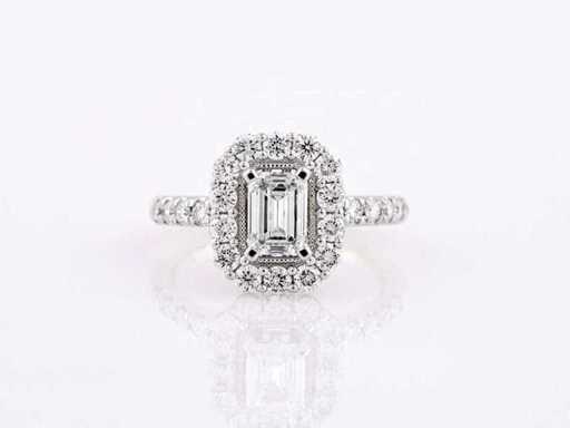 950 platina witte ring met 2,02 cts laboratoriumgekweekte diamant