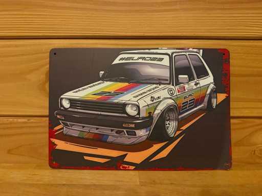 Metalen reclamebord 30x20cm