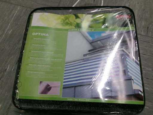 Balkon privacyscherm, ca. 90x500 cm, zwart-grijs (MR) (4x)