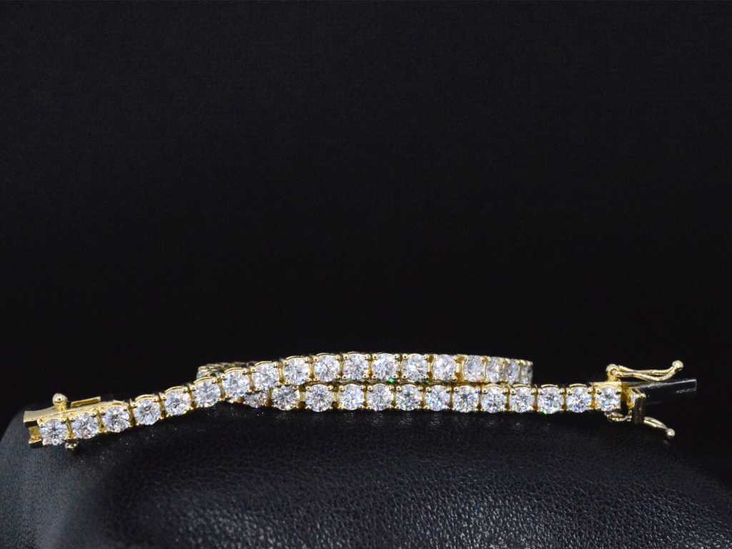 Geelgouden armband met briljant geslepen diamanten 5.11 carat