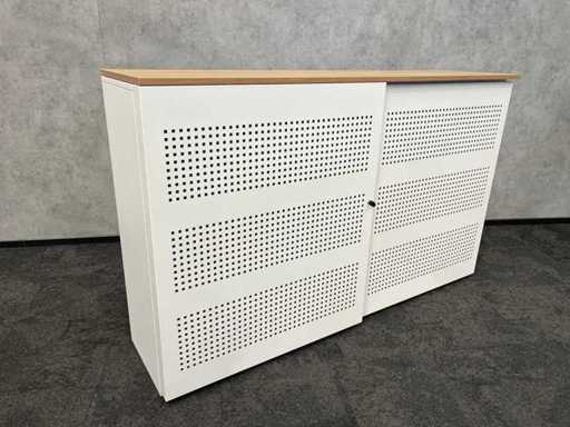 Cabina acustica scorrevole in acciaio a mezza altezza