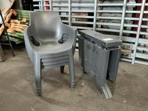 Tuintafel + (4x) stoel