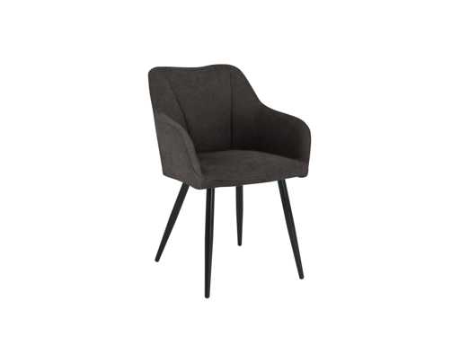 Colenis Leo Eetkamerstoel set van 50 - Grijs Linnen Stof - Industrieel Ontwerp met Zwarte Poten