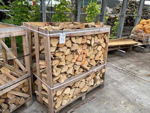 Haardhout mix gekloofd in krat ca. 1,1 m³
