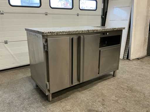 Banc de lucru refrigerat cu co? de gunoi ?i chiuvet?