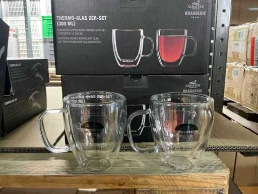 Lot Sabatier Brasserie thermo glass 300ml sets (23x)