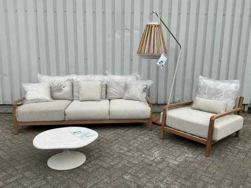 Zestaw do salonu z lampką wisiorkową i stolikiem bocznym