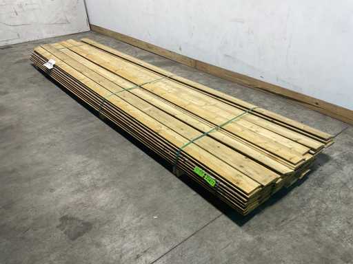 Vuren halfhout rabat geïmpregneerd 420x15x2 cm (56x)