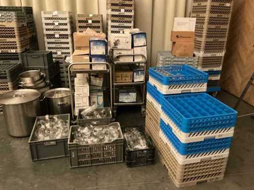 Lot of various glasses