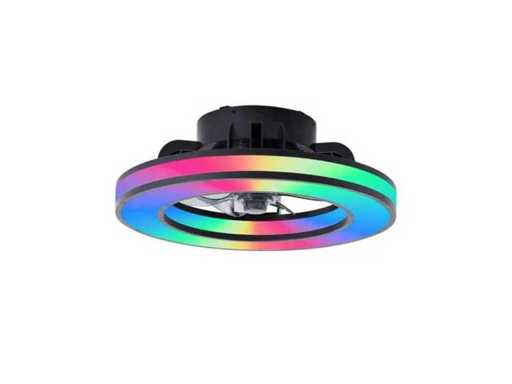 Lampe à éventail noir Mondello Brilliant avec télécommande