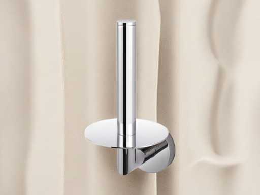 Spare roll holder chrome wall mount