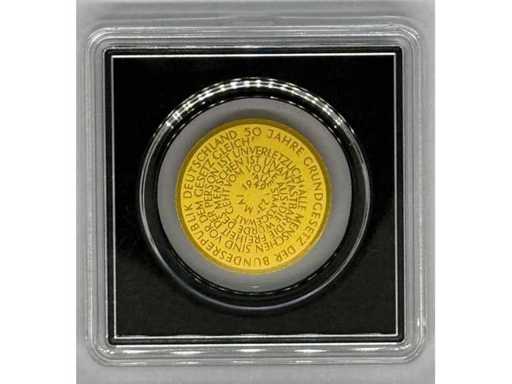 Goud 999 (1/1000 oz) – 10 Deutsche Mark "50 jaar van de Basiswet" – Duitsland – 1999 – 16 mm