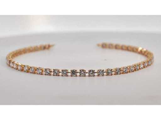 Brățară galbenă din aur de 14 carate cu 4,28 ct. Diamond