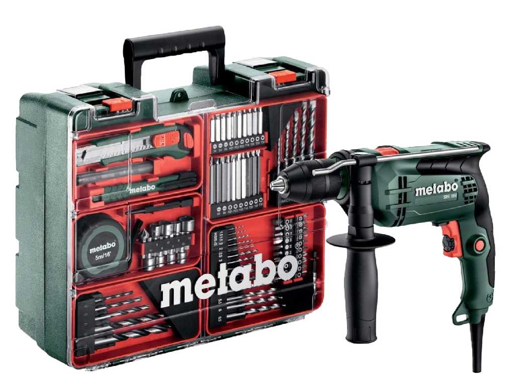 Metabo - SBE 650 - impact drill Mobile workshop set