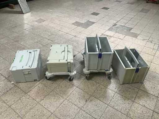 Lotto di valigie per attrezzi e contenitori di stoccaggio (4x)