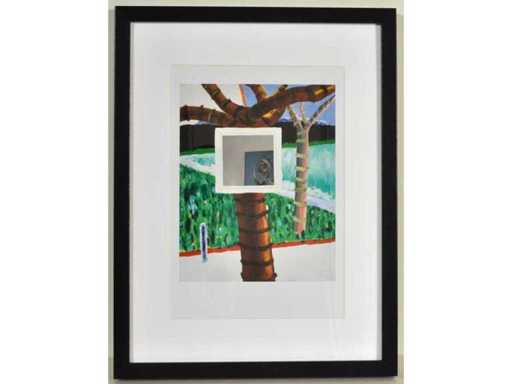 Roger Raveel - Tree with mirror in my garden - offset