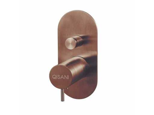 Qisani - Flow - thermostatic built-in valve 2-way oval finish part - Copper