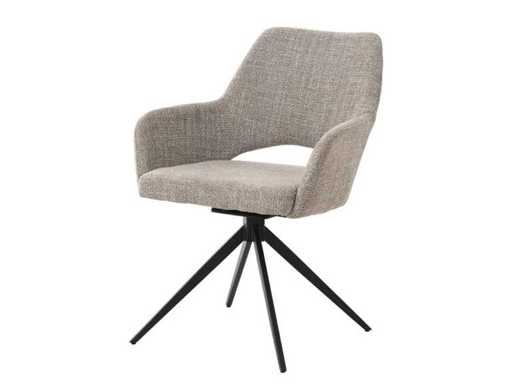 Design dining chair Beige Weave swivel (8x)