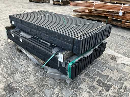 Betonschutting rotsmotief 4.8x20x184 cm (35x)