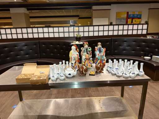 Various figurines and vases