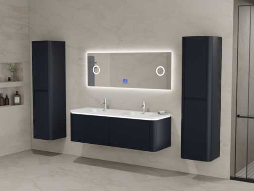 Set de meubles de salle de bain - Vonato - Zayno 140 - 2 personnes 140 cm