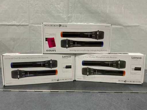 LENCO Set van 2 draadloze microfoons Microfoon (3x)