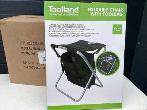 Tolland Folding chair with tool bag.