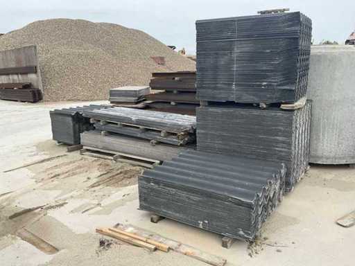 Tablă ondulată neagră fără azbest, aproximativ 420m2