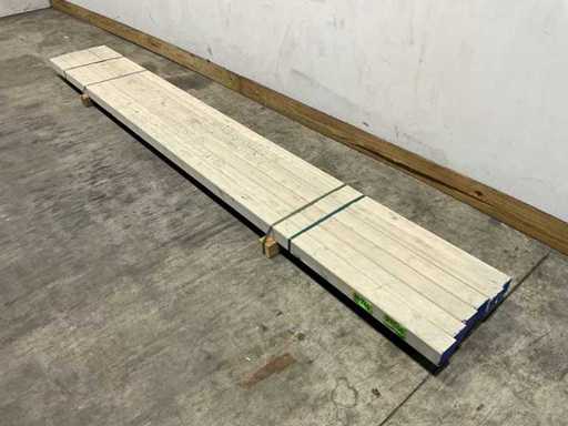 Profil murarski, 3-warstwowa srebrna linia - 355x7,6x6,6 cm (6x)