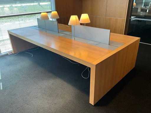 Îlot de bureau à design en bois 316x166