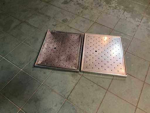 Stainless steel drip sheet (2x)
