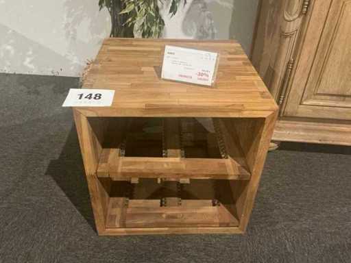 Cube en teck avec porte-CD